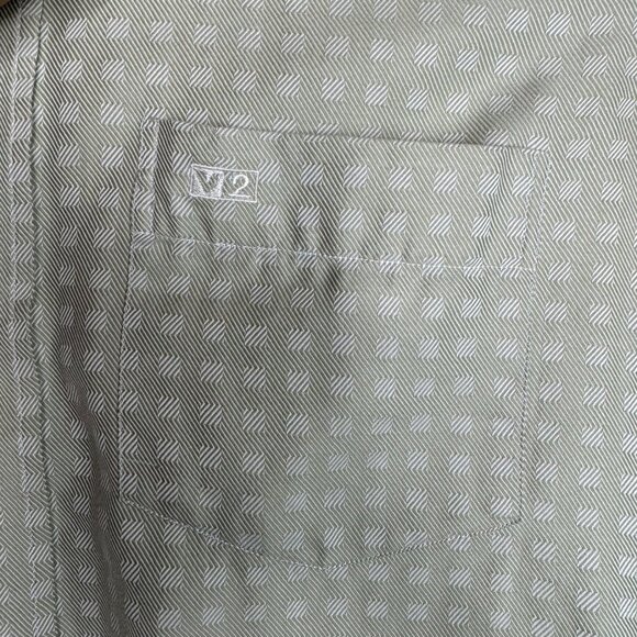 VTG Versace Jeans Couture Beige Geometric Grid Check Pattern Long Sleeve - Picture 2 of 6